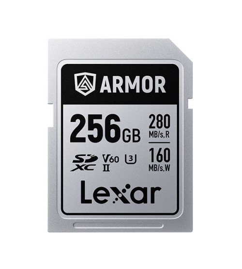 LEXAR SDcard 256GB ARMOR SILVER PRO SDXC UHS-II 256GB W 160MB/s R 280MB/s LSDAMSP256G-RNNNG 
